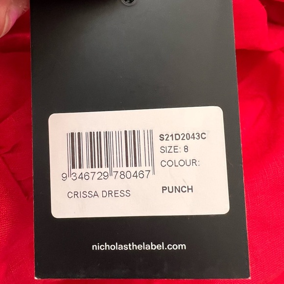 Nicolas Crissa one-shoulder cutout  linen midi dress - Picture 4 of 4